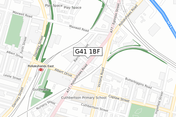 G41 1BF map - large scale - OS Open Zoomstack (Ordnance Survey) G41 1BF map - large scale - OS Open Zoomstack (Ordnance Survey)