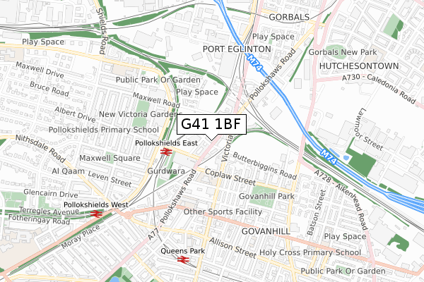 G41 1BF map - small scale - OS Open Zoomstack (Ordnance Survey) G41 1BF map - small scale - OS Open Zoomstack (Ordnance Survey)