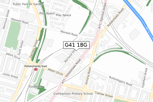 G41 1BG map - large scale - OS Open Zoomstack (Ordnance Survey) G41 1BG map - large scale - OS Open Zoomstack (Ordnance Survey)