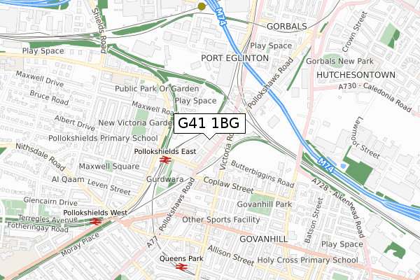 G41 1BG map - small scale - OS Open Zoomstack (Ordnance Survey) G41 1BG map - small scale - OS Open Zoomstack (Ordnance Survey)