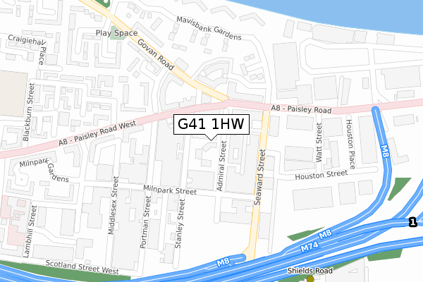 G41 1HW map - large scale - OS Open Zoomstack (Ordnance Survey) G41 1HW map - large scale - OS Open Zoomstack (Ordnance Survey)