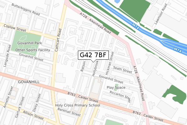 G42 7BF map - large scale - OS Open Zoomstack (Ordnance Survey) G42 7BF map - large scale - OS Open Zoomstack (Ordnance Survey)