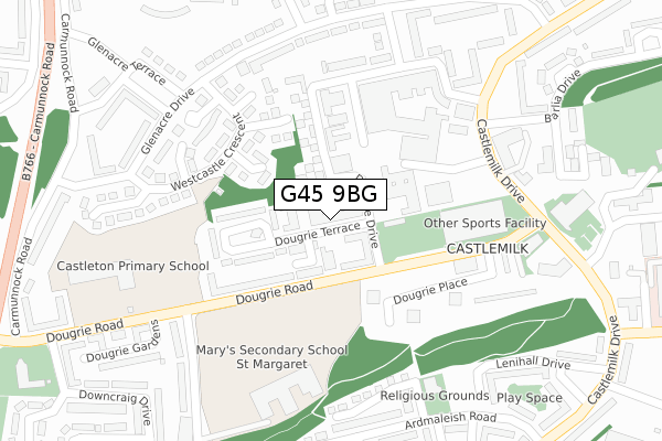 G45 9BG map - large scale - OS Open Zoomstack (Ordnance Survey) G45 9BG map - large scale - OS Open Zoomstack (Ordnance Survey)