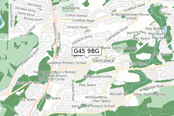 G45 9BG map - small scale - OS Open Zoomstack (Ordnance Survey) G45 9BG map - small scale - OS Open Zoomstack (Ordnance Survey)