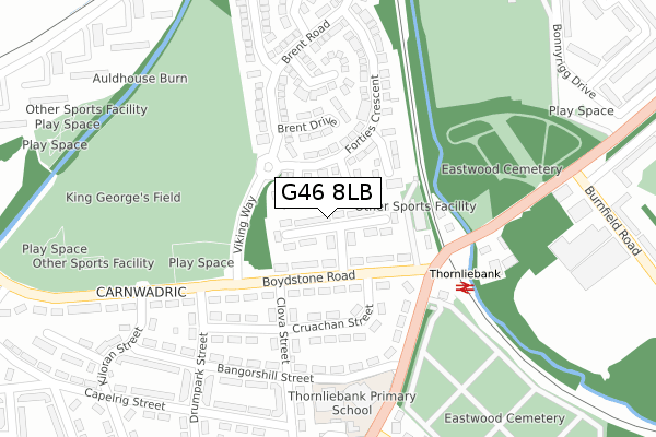 G46 8LB map - large scale - OS Open Zoomstack (Ordnance Survey) G46 8LB map - large scale - OS Open Zoomstack (Ordnance Survey)