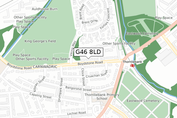 G46 8LD map - large scale - OS Open Zoomstack (Ordnance Survey) G46 8LD map - large scale - OS Open Zoomstack (Ordnance Survey)