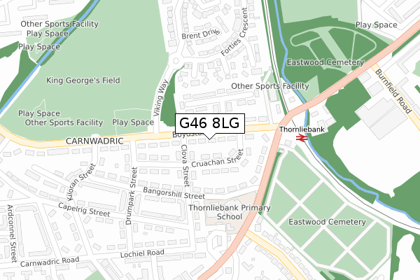 G46 8LG map - large scale - OS Open Zoomstack (Ordnance Survey) G46 8LG map - large scale - OS Open Zoomstack (Ordnance Survey)
