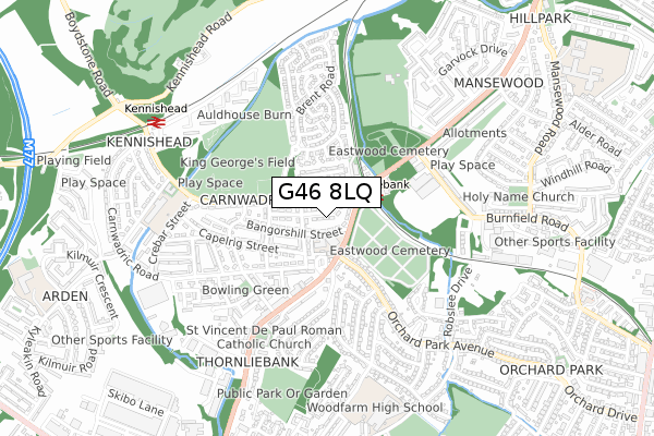 G46 8LQ map - small scale - OS Open Zoomstack (Ordnance Survey) G46 8LQ map - small scale - OS Open Zoomstack (Ordnance Survey)