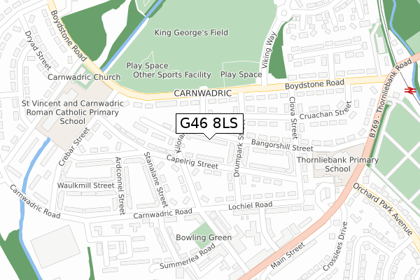 G46 8LS map - large scale - OS Open Zoomstack (Ordnance Survey) G46 8LS map - large scale - OS Open Zoomstack (Ordnance Survey)