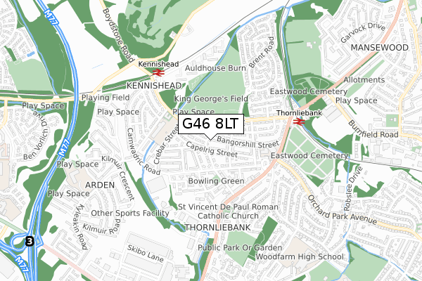 G46 8LT map - small scale - OS Open Zoomstack (Ordnance Survey) G46 8LT map - small scale - OS Open Zoomstack (Ordnance Survey)