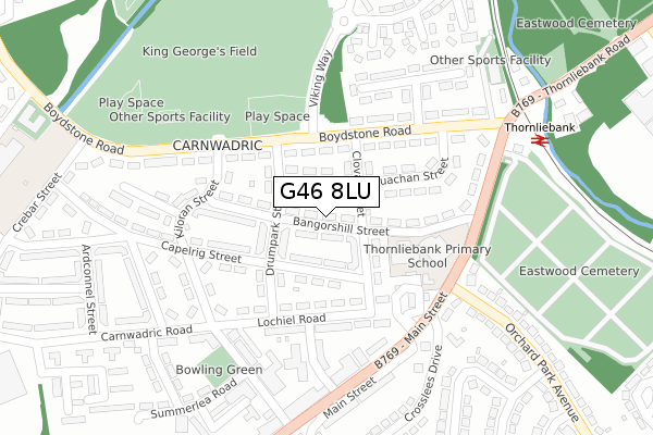 G46 8LU map - large scale - OS Open Zoomstack (Ordnance Survey) G46 8LU map - large scale - OS Open Zoomstack (Ordnance Survey)