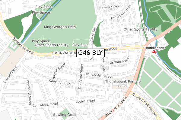 G46 8LY map - large scale - OS Open Zoomstack (Ordnance Survey) G46 8LY map - large scale - OS Open Zoomstack (Ordnance Survey)