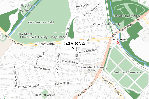 G46 8NA map - large scale - OS Open Zoomstack (Ordnance Survey) G46 8NA map - large scale - OS Open Zoomstack (Ordnance Survey)