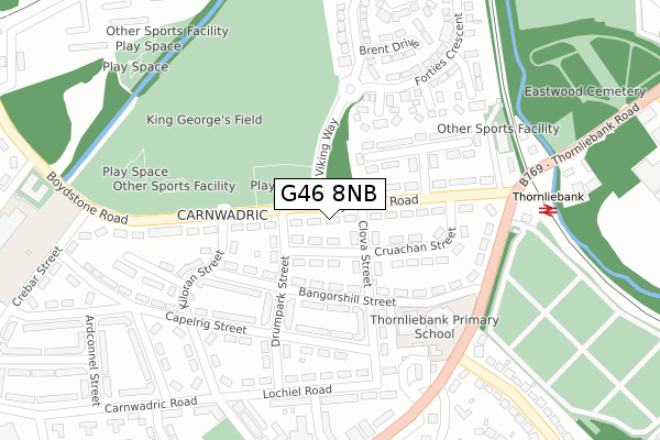 G46 8NB map - large scale - OS Open Zoomstack (Ordnance Survey) G46 8NB map - large scale - OS Open Zoomstack (Ordnance Survey)