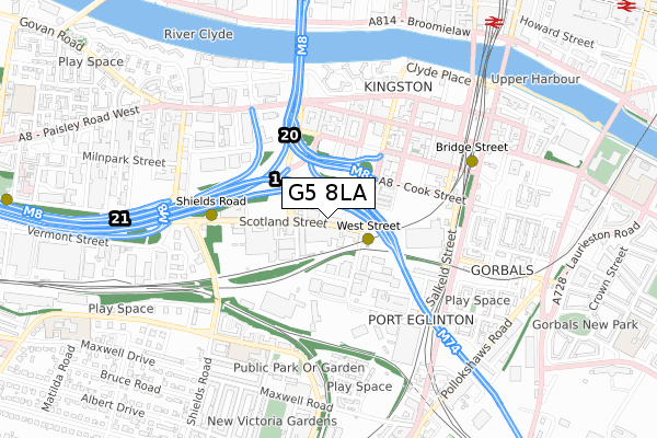 G5 8LA map - small scale - OS Open Zoomstack (Ordnance Survey) G5 8LA map - small scale - OS Open Zoomstack (Ordnance Survey)