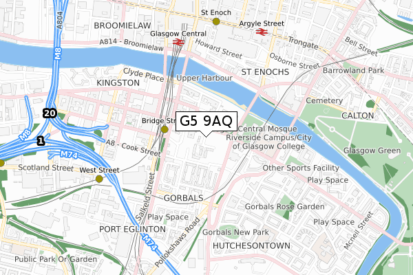 G5 9AQ map - small scale - OS Open Zoomstack (Ordnance Survey) G5 9AQ map - small scale - OS Open Zoomstack (Ordnance Survey)