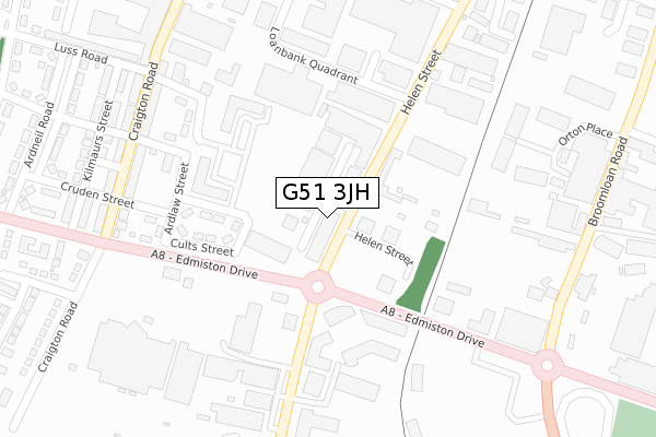G51 3JH map - large scale - OS Open Zoomstack (Ordnance Survey) G51 3JH map - large scale - OS Open Zoomstack (Ordnance Survey)