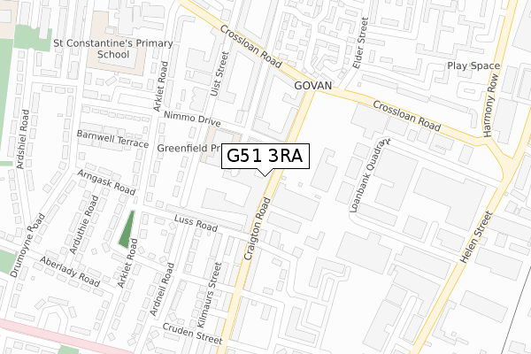 G51 3RA map - large scale - OS Open Zoomstack (Ordnance Survey) G51 3RA map - large scale - OS Open Zoomstack (Ordnance Survey)
