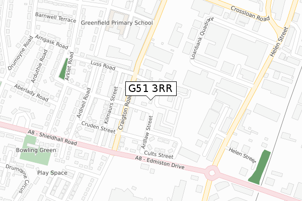 G51 3RR map - large scale - OS Open Zoomstack (Ordnance Survey) G51 3RR map - large scale - OS Open Zoomstack (Ordnance Survey)