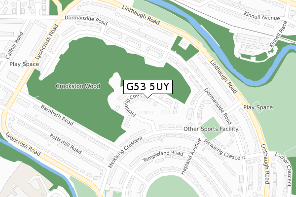 G53 5UY map - large scale - OS Open Zoomstack (Ordnance Survey)