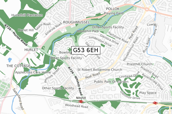 G53 6EH map - small scale - OS Open Zoomstack (Ordnance Survey)