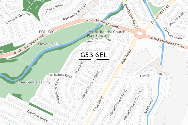 G53 6EL map - large scale - OS Open Zoomstack (Ordnance Survey)