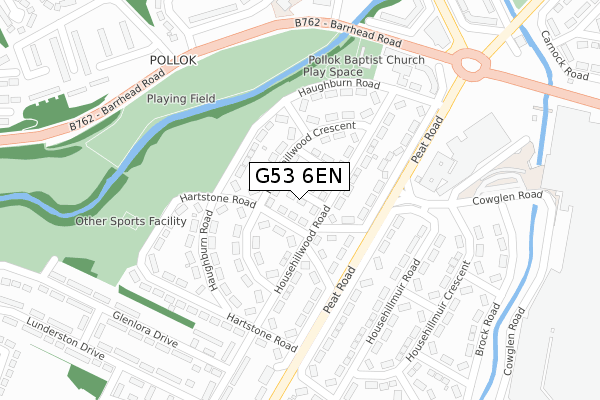 G53 6EN map - large scale - OS Open Zoomstack (Ordnance Survey)