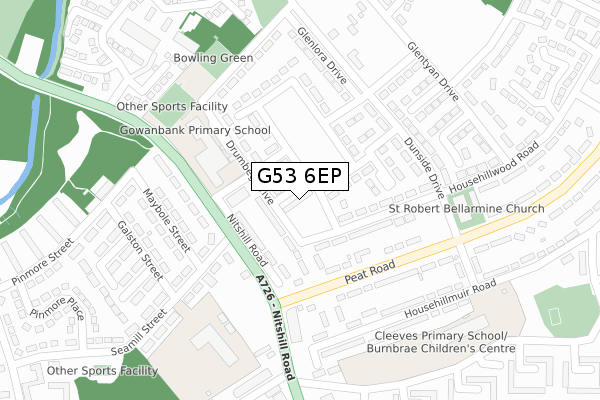 G53 6EP map - large scale - OS Open Zoomstack (Ordnance Survey)