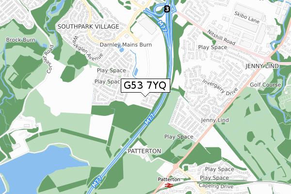 G53 7YQ map - small scale - OS Open Zoomstack (Ordnance Survey)