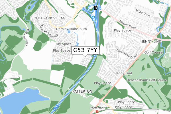 G53 7YY map - small scale - OS Open Zoomstack (Ordnance Survey)