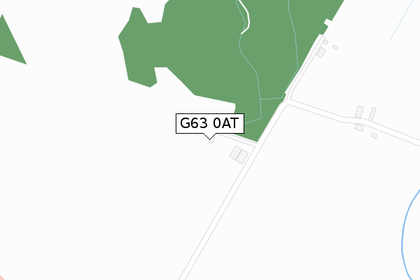 G63 0AT map - large scale - OS Open Zoomstack (Ordnance Survey)