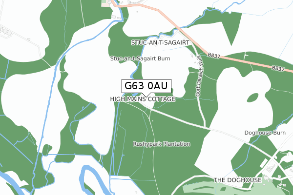 G63 0AU map - small scale - OS Open Zoomstack (Ordnance Survey) G63 0AU map - small scale - OS Open Zoomstack (Ordnance Survey)