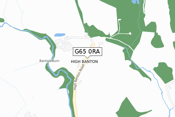 G65 0RA map - large scale - OS Open Zoomstack (Ordnance Survey)