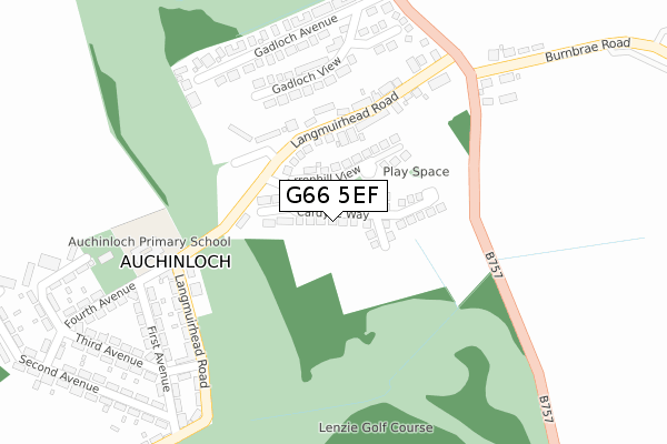 G66 5EF map - large scale - OS Open Zoomstack (Ordnance Survey)