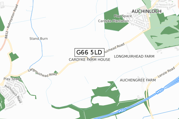 G66 5LD map - small scale - OS Open Zoomstack (Ordnance Survey) G66 5LD map - small scale - OS Open Zoomstack (Ordnance Survey)