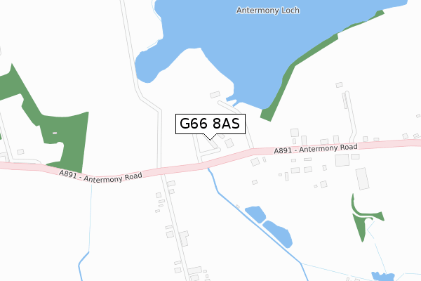 G66 8AS map - large scale - OS Open Zoomstack (Ordnance Survey)
