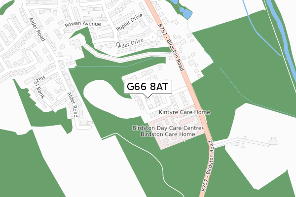 G66 8AT map - large scale - OS Open Zoomstack (Ordnance Survey)