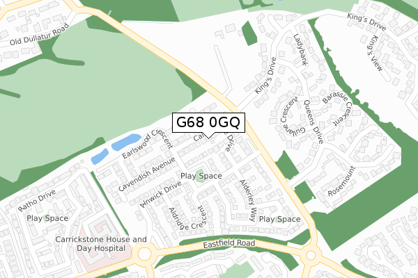 G68 0GQ map - large scale - OS Open Zoomstack (Ordnance Survey)