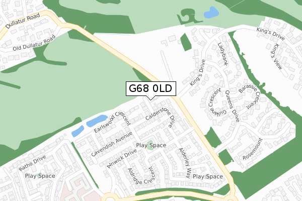 G68 0LD map - large scale - OS Open Zoomstack (Ordnance Survey)