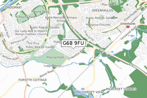 G68 9FU map - small scale - OS Open Zoomstack (Ordnance Survey)
