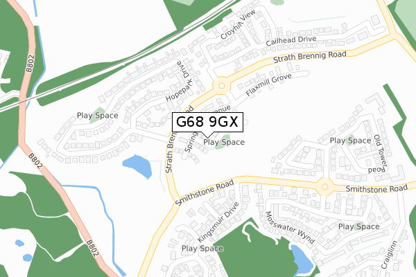 G68 9GX map - large scale - OS Open Zoomstack (Ordnance Survey)