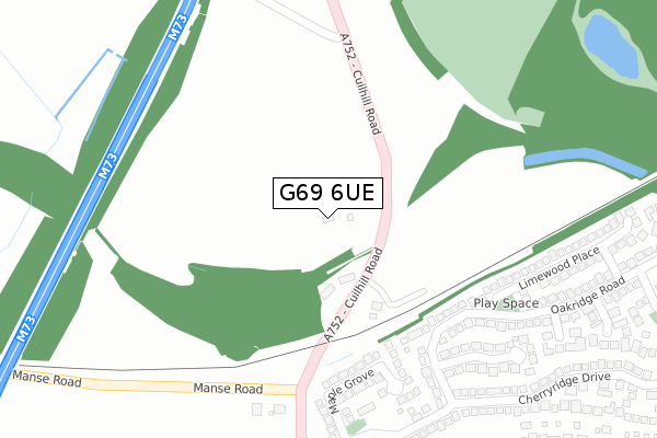 G69 6UE map - large scale - OS Open Zoomstack (Ordnance Survey)