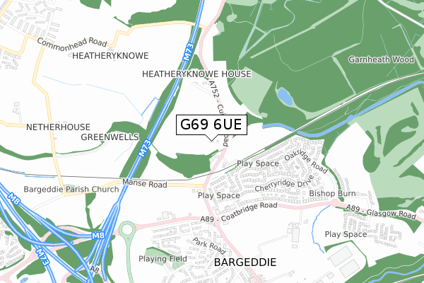 G69 6UE map - small scale - OS Open Zoomstack (Ordnance Survey) G69 6UE map - small scale - OS Open Zoomstack (Ordnance Survey)