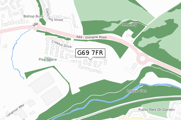 G69 7FR map - large scale - OS Open Zoomstack (Ordnance Survey) G69 7FR map - large scale - OS Open Zoomstack (Ordnance Survey)