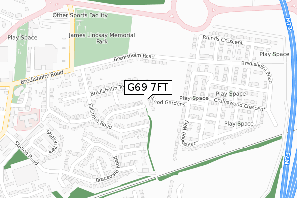 G69 7FT map - large scale - OS Open Zoomstack (Ordnance Survey) G69 7FT map - large scale - OS Open Zoomstack (Ordnance Survey)