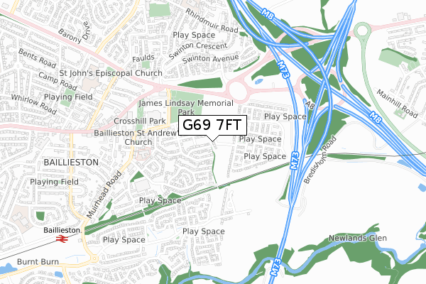G69 7FT map - small scale - OS Open Zoomstack (Ordnance Survey) G69 7FT map - small scale - OS Open Zoomstack (Ordnance Survey)