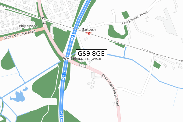 G69 8GE map - large scale - OS Open Zoomstack (Ordnance Survey)