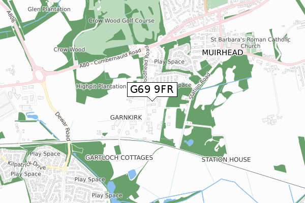 G69 9FR map - small scale - OS Open Zoomstack (Ordnance Survey) G69 9FR map - small scale - OS Open Zoomstack (Ordnance Survey)
