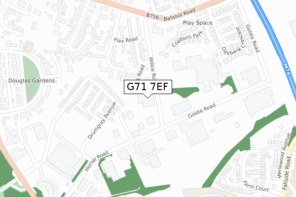 G71 7EF map - large scale - OS Open Zoomstack (Ordnance Survey) G71 7EF map - large scale - OS Open Zoomstack (Ordnance Survey)