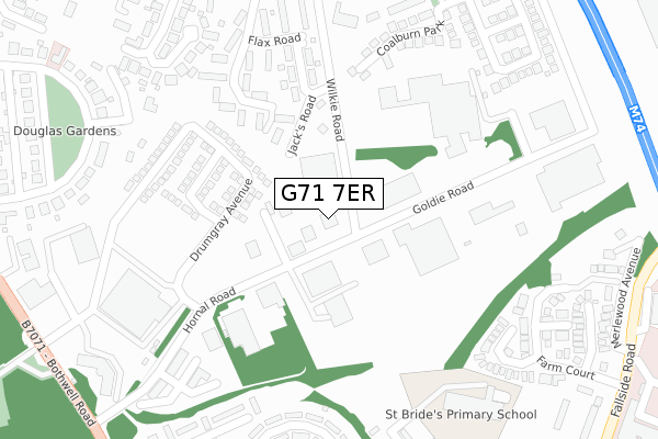 G71 7ER map - large scale - OS Open Zoomstack (Ordnance Survey) G71 7ER map - large scale - OS Open Zoomstack (Ordnance Survey)